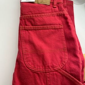 Cotton On Red Carpenter Pants